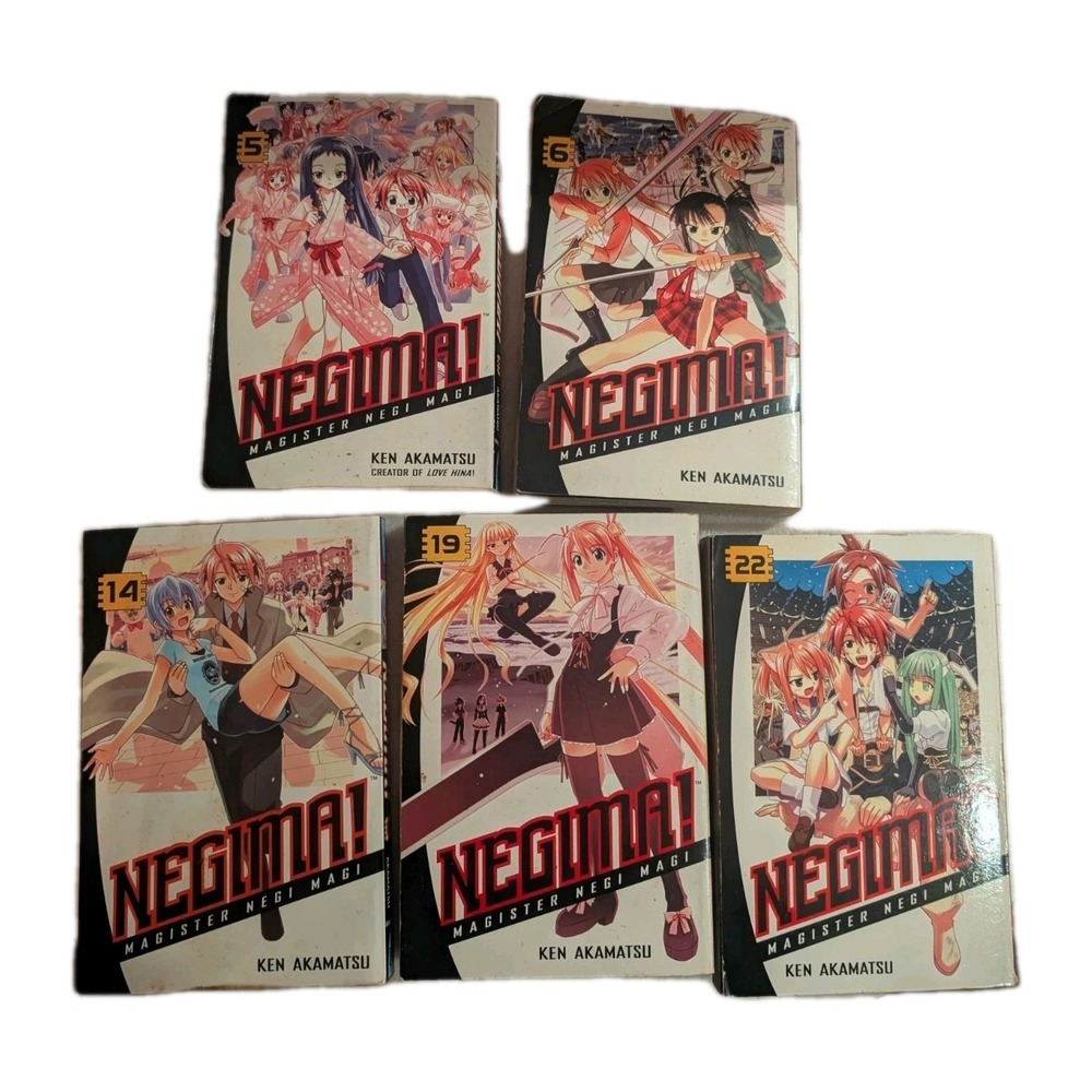 Negima Magister Negi Magi Manga Lot Vol 5 6 14 19 22 Ken‎ Akamatsu 5 Total